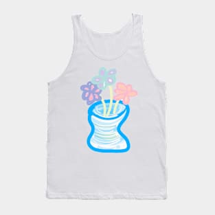 PASTEL FLOWERS IN PASTEL BLUE VASE Tank Top